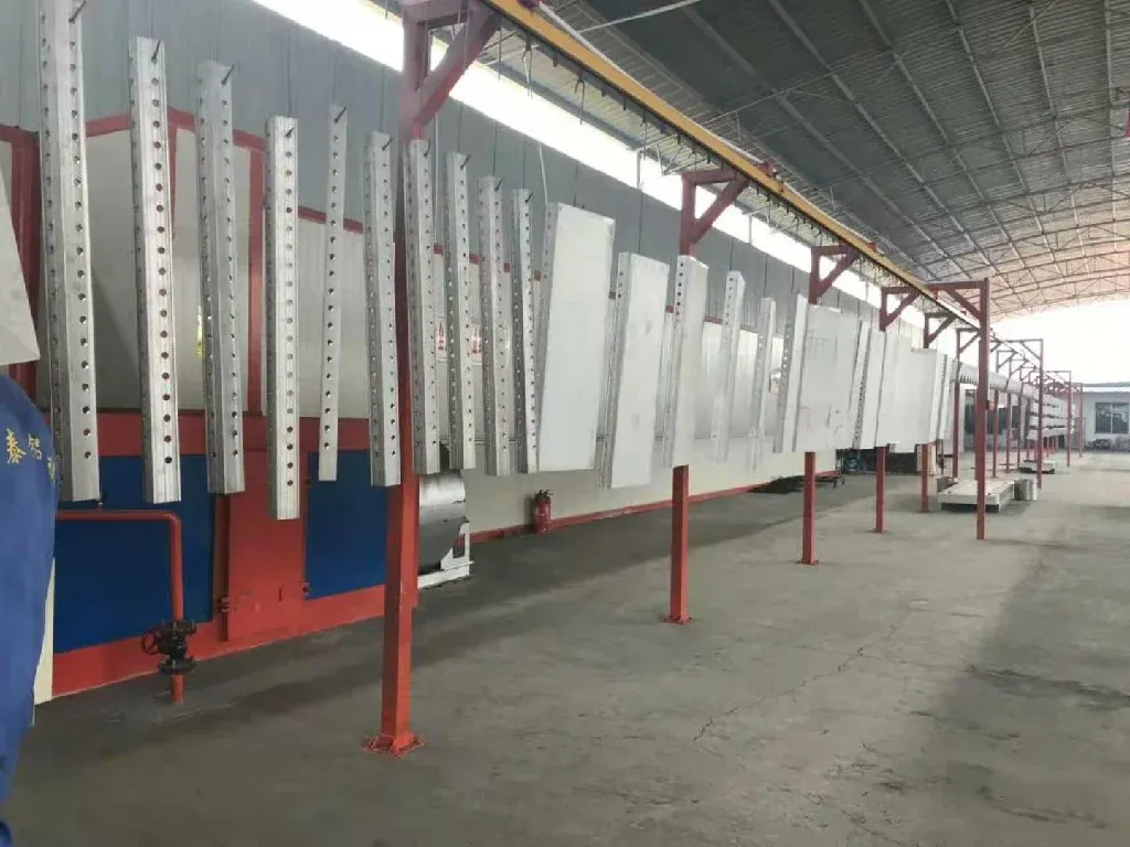 Aluminum formwork powder coating line built by XFS Equipment